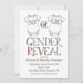 Einladung für niedliche Jungen oder Mädchen (Vorderseite)