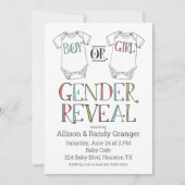 Einladung für niedliche Jungen oder Mädchen (Vorderseite)