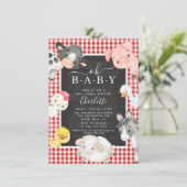 Einladung für niedliche Landtiere (Stehend Vorderseite)