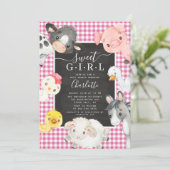 Einladung für niedliche Landtiere (Stehend Vorderseite)