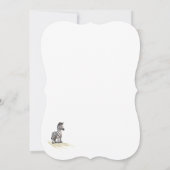 Einladung für niedliche Tierbabydusche (Rückseite)