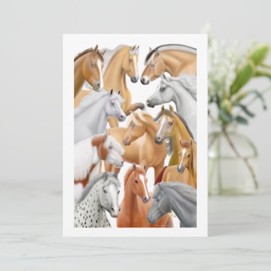 Einladung für Pferde (Stehend Vorderseite)