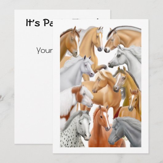 Einladung für Pferde (Vorne/Hinten)