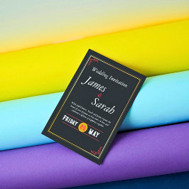 Einladung für Red & Gold-Hochzeiten