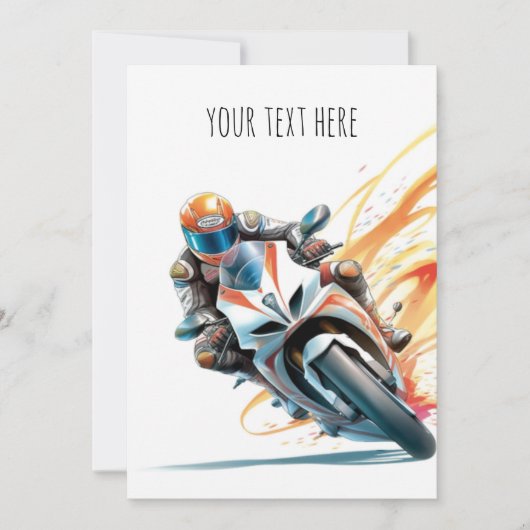 Einladung für Speedbike/Motorrad-Kinder (Vorderseite)