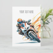 Einladung für Speedbike/Motorrad-Kinder (Stehend Vorderseite)