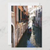 Einladung für themenorientierte Hochzeit Venedigs (Rückseite)