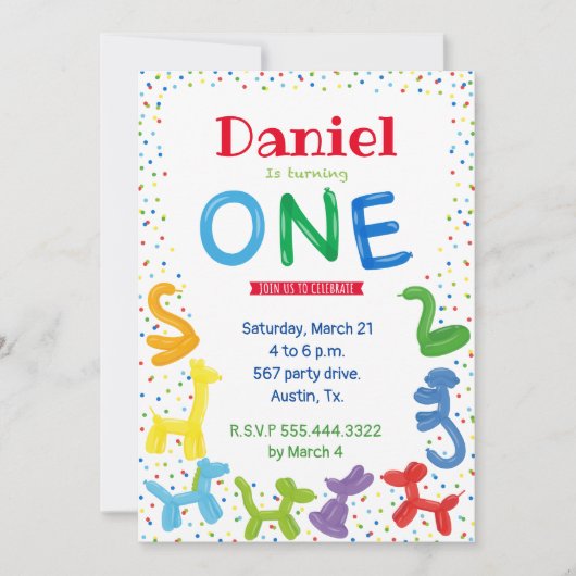 Einladung für Tiere im ersten Jahr (Vorderseite)