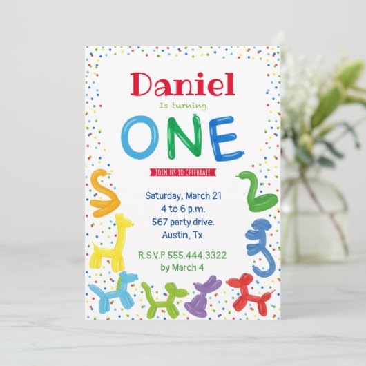 Einladung für Tiere im ersten Jahr (Stehend Vorderseite)