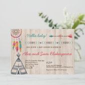 Einladung für Tribal Baby Shower (Stehend Vorderseite)