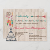 Einladung für Tribal Baby Shower (Vorne/Hinten)