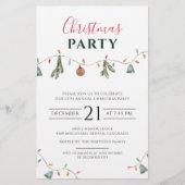 Einladung für Weihnachts-Party Briefpapier (Vorderseite)