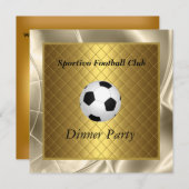 Einladung Fußball Dinner Party Football (Vorne/Hinten)