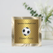 Einladung Fußball Dinner Party Football (Stehend Vorderseite)