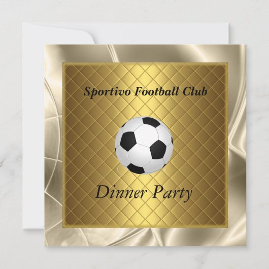 Einladung Fußball Dinner Party Football (Vorderseite)