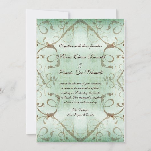 Einladung Geblüht Wasserfarbe (Vorderseite)