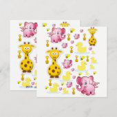 Einladung Geburtskarte (Vorne/Hinten)