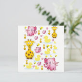 Einladung Geburtskarte (Stehend Vorderseite)