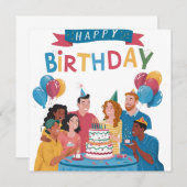 Einladung Geburtstag (Vorne/Hinten)