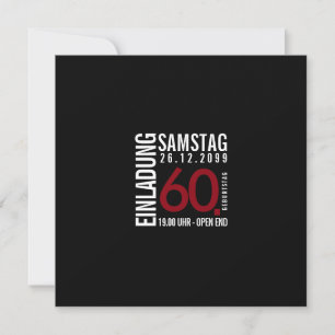 Einladung Geburtstag (Dunkelrot oder Wunschfarbe)