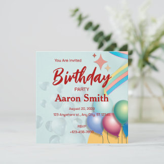 Einladung Geburtstag Personalize Card