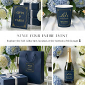 Einladung Geburtstagsessen Elegant Navy Gold 80.