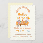 Einladung Geburtstagskatzen (Vorne/Hinten)