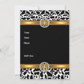 Einladung Geburtstagspartei Tierkühe Gold Juwel (Rückseite)