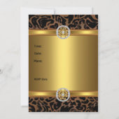 Einladung Geburtstagsparty Wild Animal Gold Jewel (Rückseite)