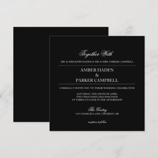 Einladung| Gemeinsam Einladung (Vorne/Hinten)