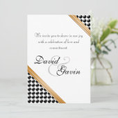 Einladung Geplauderte Freude Verpflichtungszeremon (Stehend Vorderseite)