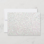 Einladung - Glit Brautparty Zukunft Frau Iridescen (Rückseite)