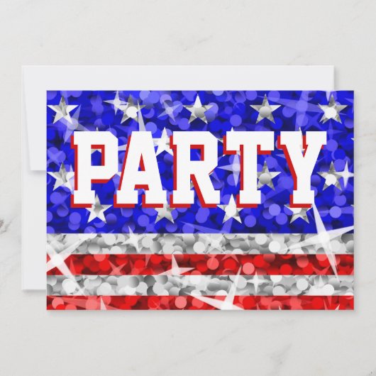 Einladung Glitz USA "Party" (Vorderseite)
