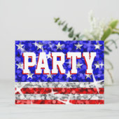 Einladung Glitz USA "Party" (Stehend Vorderseite)
