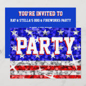 Einladung Glitz USA "Party" (Vorne/Hinten)