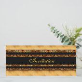 Einladung Gold Africa auf Black (Stehend Vorderseite)