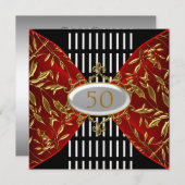 Einladung Gold Black Geburtstagsfeier (Vorne/Hinten)