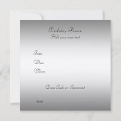 Einladung Gold Black Geburtstagsfeier (Rückseite)