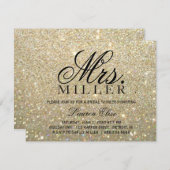 Einladung - Gold Glit Fab Frau Brautparty 2 (Vorne/Hinten)