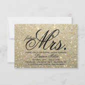 Einladung - Gold Glit Fab Zukunft Frau Brautparty (Vorderseite)