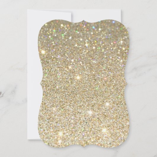 Einladung - Gold Glitzer Fab Sweet 16 (Rückseite)