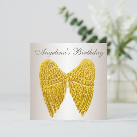 Einladung Gold Wings (Stehend Vorderseite)