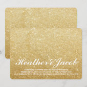 Einladung - Golden Glit Fab Hochzeit (Vorne/Hinten)