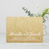 Einladung - Golden Glit Fab Hochzeit (Stehend Vorderseite)