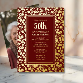 Einladung Golden zum 50. Hochzeitstag