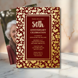 Einladung Golden zum 50. Hochzeitstag