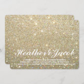 Einladung - Goldene Glit Fab Hochzeit (Vorne/Hinten)