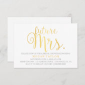 Einladung - Goldene Script Zukunft Frau Brautparty (Vorne/Hinten)