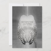 Einladung | Goldenes Herz mit Engel Wings (Rückseite)