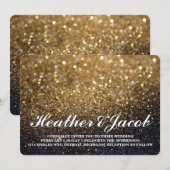 Einladung - Goldleder-Fab-Hochzeit (Vorne/Hinten)